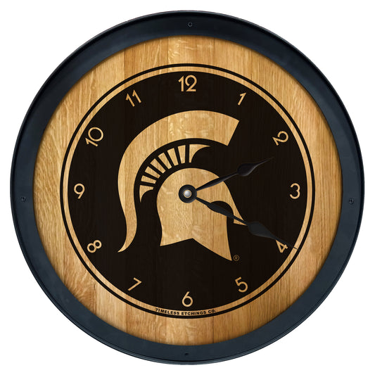 Michigan State Spartans 27" Barrelhead Clock