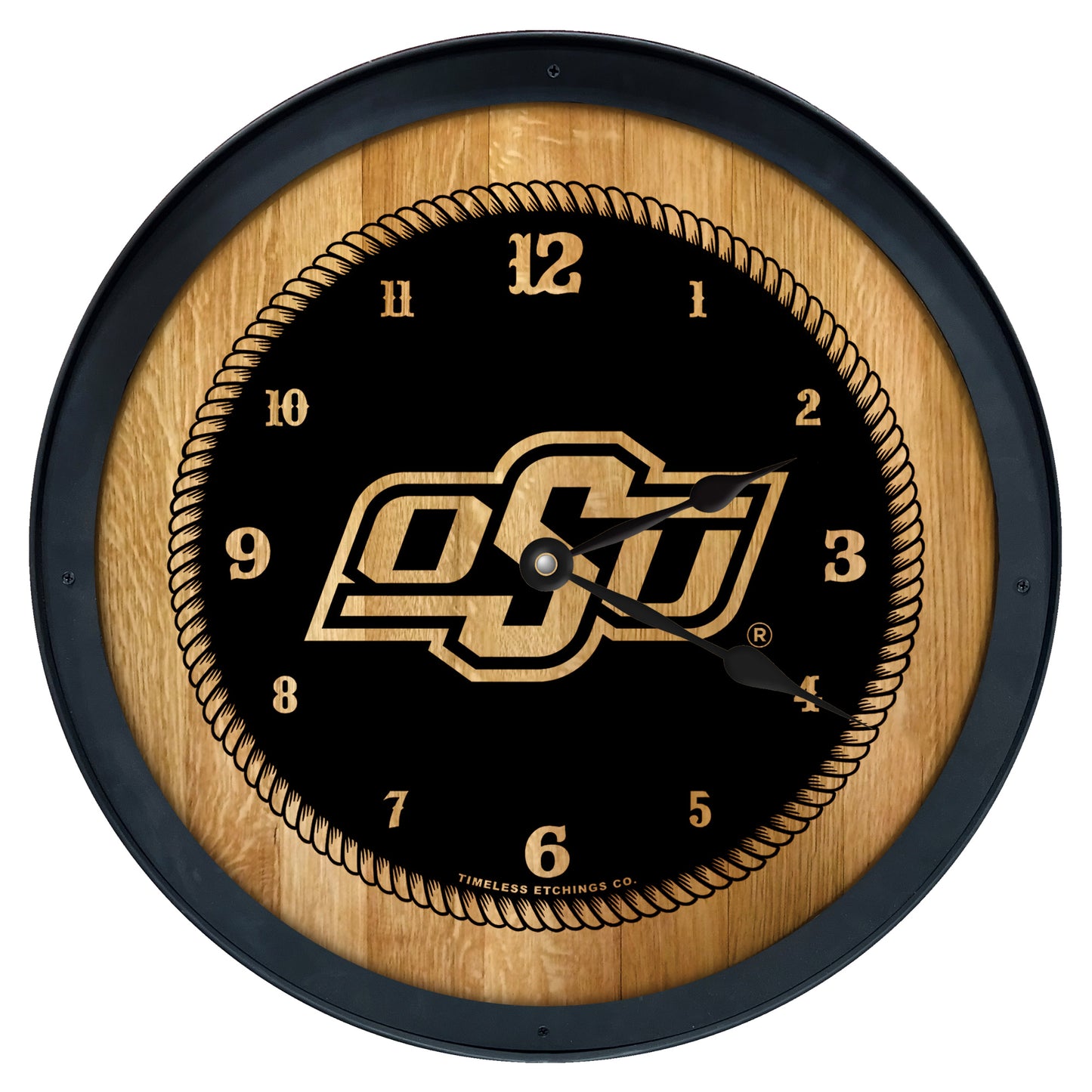 Oklahoma State Cowboys 27" Barrelhead Clock