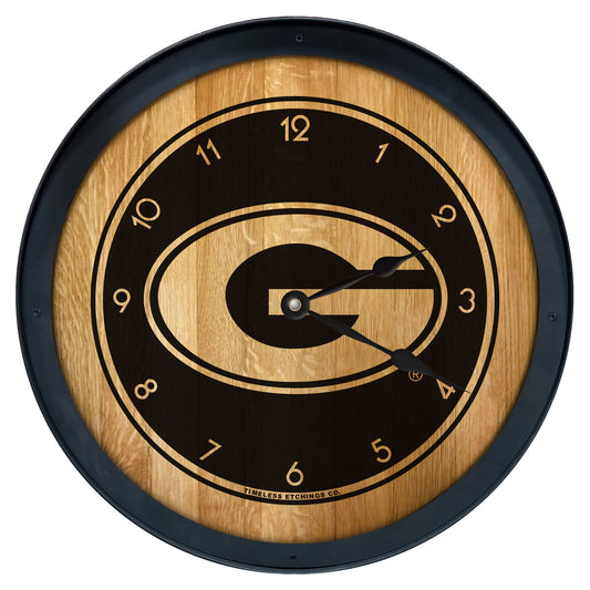 Georgia Bulldogs 27" Barrelhead Clock