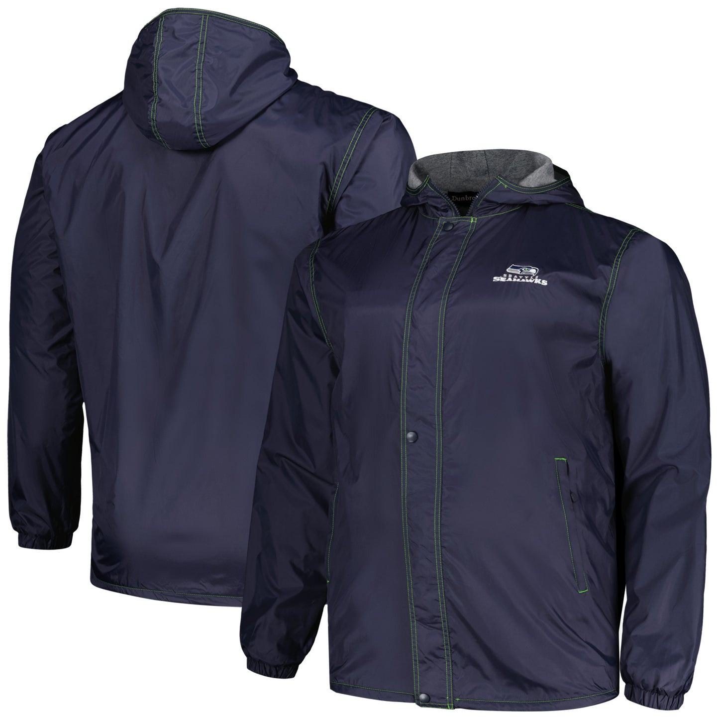 Men's Dunbrooke Navy Seattle Seahawks Big & Tall Legacy Stadium Full-Zip Jacket