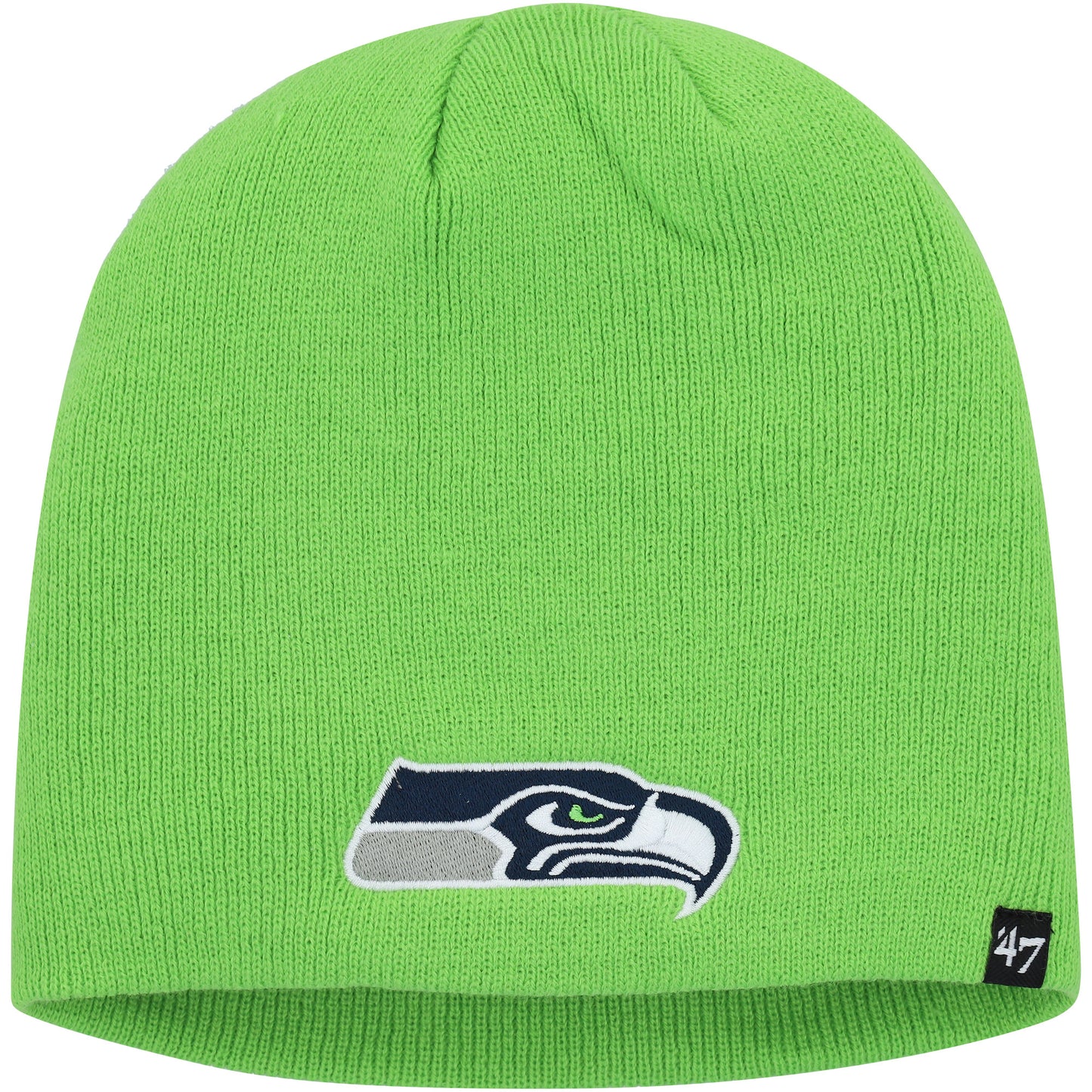 Men's '47 Neon Green Seattle Seahawks Secondary Logo Knit Beanie