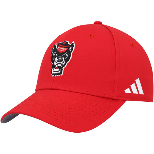 Men's adidas Red NC State Wolfpack 2021 Sideline Coaches Flex Hat