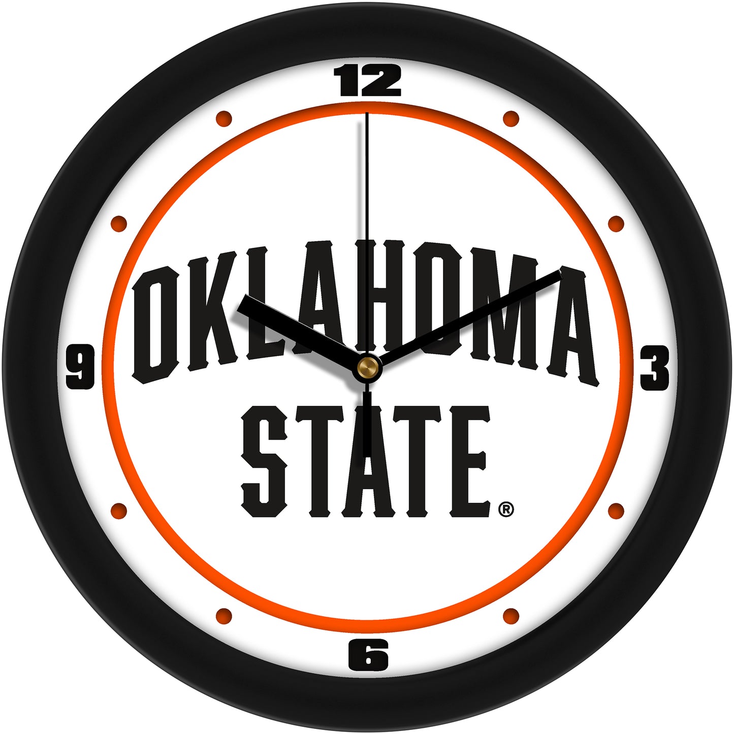 Oklahoma State Cowboys 11.5'' Suntime Premium Glass Face Traditional Logo Wall Clock