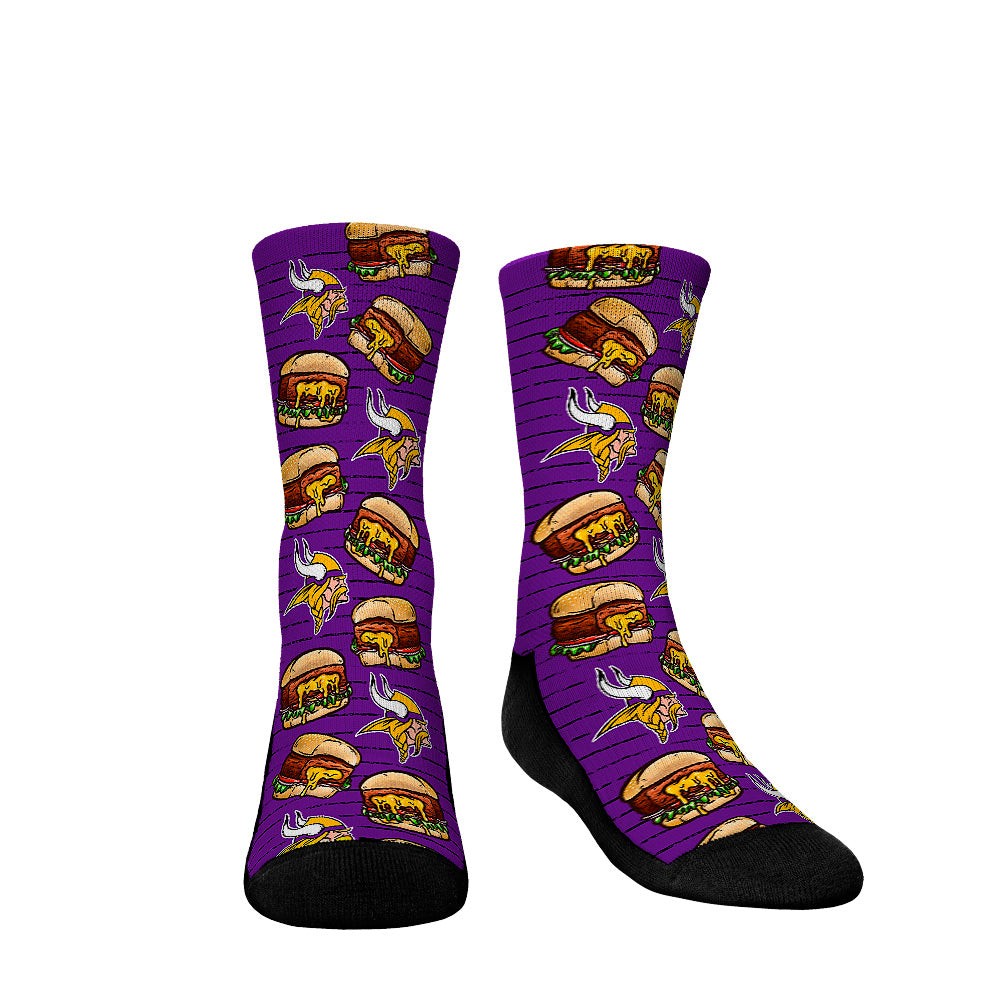 Youth Rock Em Socks Minnesota Vikings Localized Food Crew Socks