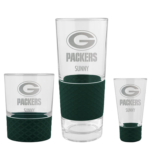 Green Bay Packers 3-Piece Personalized Homegating Drinkware Set