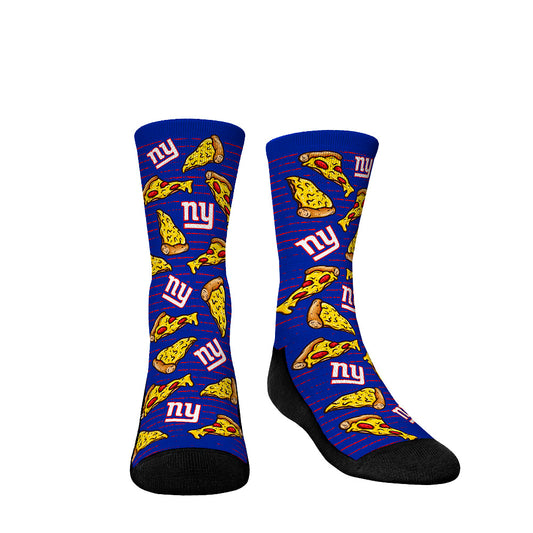 Youth Rock Em Socks New York Giants Localized Food Pizza Crew Socks