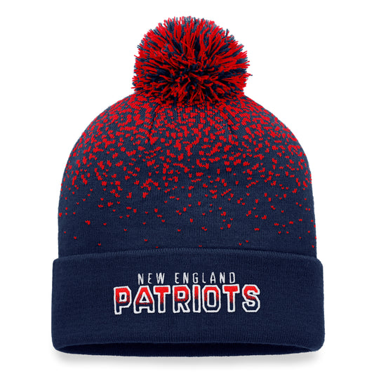 Men's Fanatics Navy New England Patriots Iconic Gradient Cuffed Knit Hat with Pom