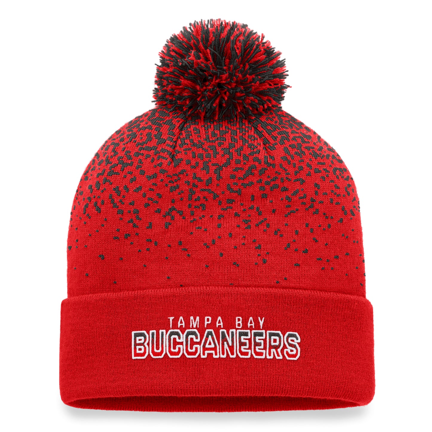 Men's Fanatics Red Tampa Bay Buccaneers Iconic Gradient Cuffed Knit Hat with Pom