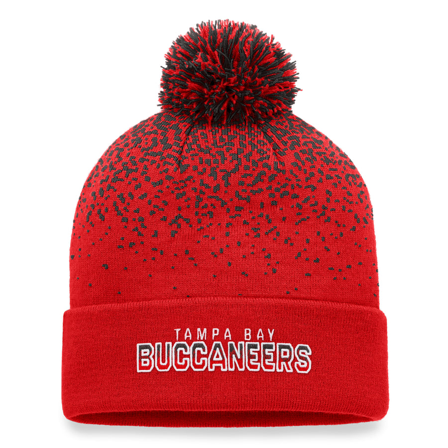 Men's Fanatics Red Tampa Bay Buccaneers Iconic Gradient Cuffed Knit Hat with Pom