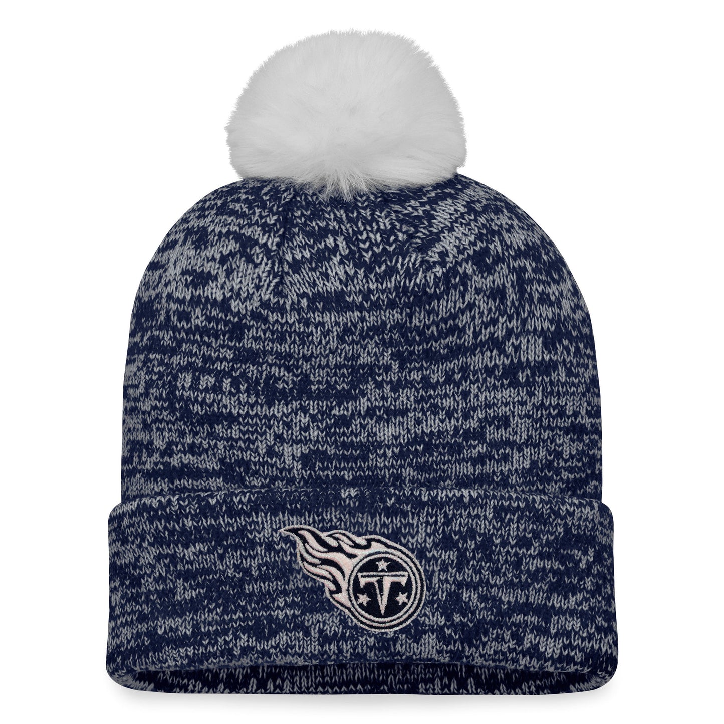 Women's Fanatics Navy Tennessee Titans Iconic Cuffed Knit Hat with Pom