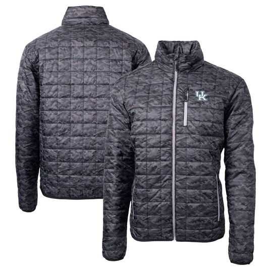 Men's Cutter & Buck  Black Kentucky Wildcats Rainier Primaloft Eco Full-Zip Hooded Jacket