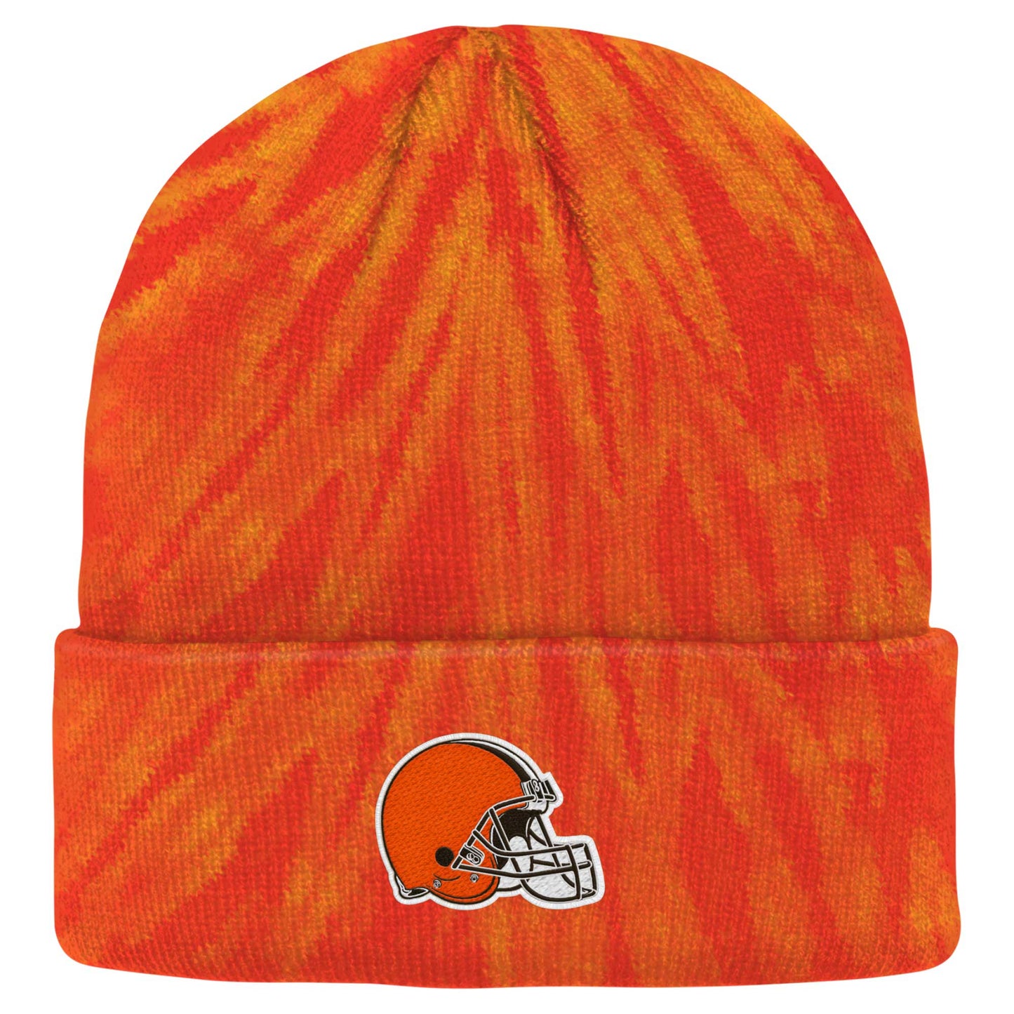 Youth Orange Cleveland Browns Tie-Dye Cuffed Knit Hat