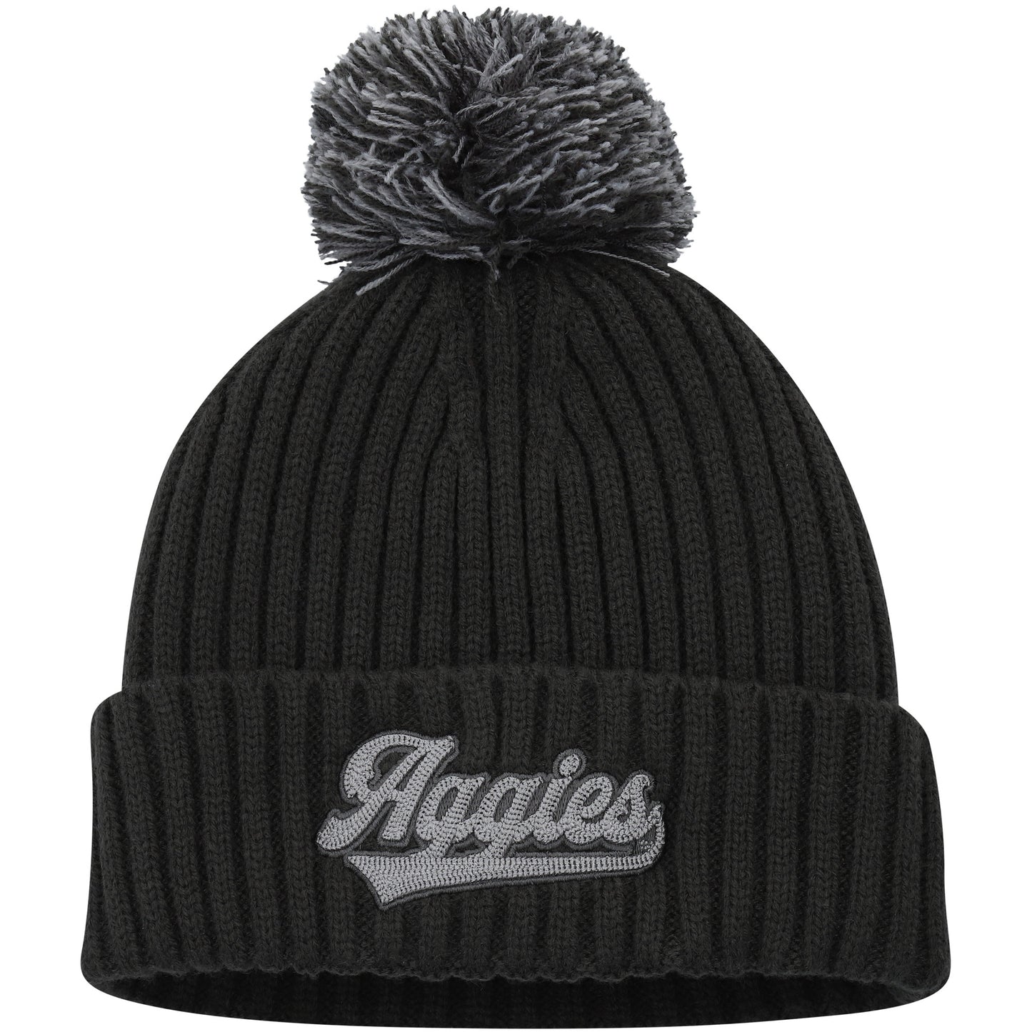 Men's adidas Charcoal Texas A&M Aggies Modern Cuffed Knit Hat with Pom