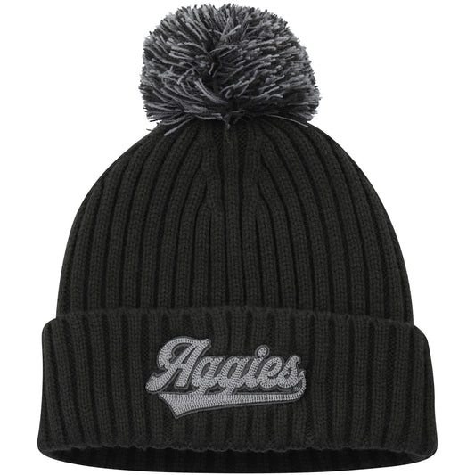 Men's adidas Charcoal Texas A&M Aggies Modern Cuffed Knit Hat with Pom