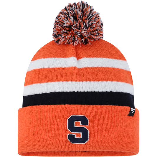 Men's '47 Orange Syracuse Orange State Line Cuffed Knit Hat with Pom