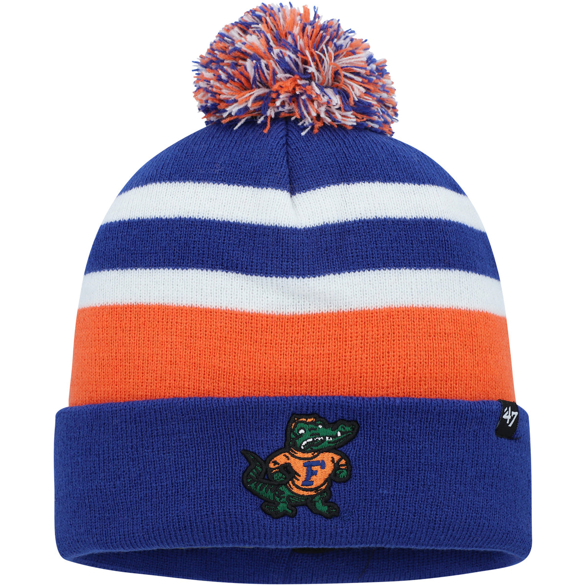Men's '47 Royal Florida Gators State Line Cuffed Knit Hat with Pom