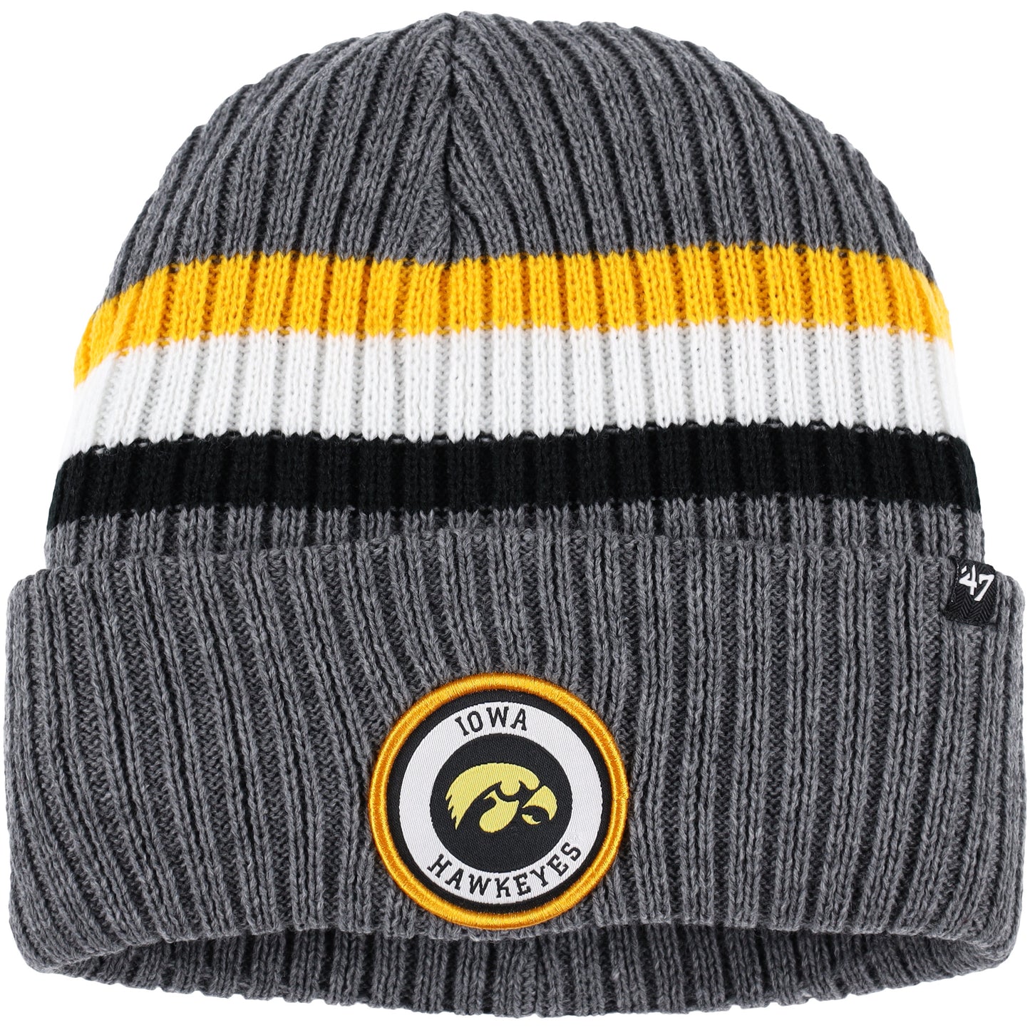 Men's '47 Charcoal Iowa Hawkeyes Highline Cuffed Knit