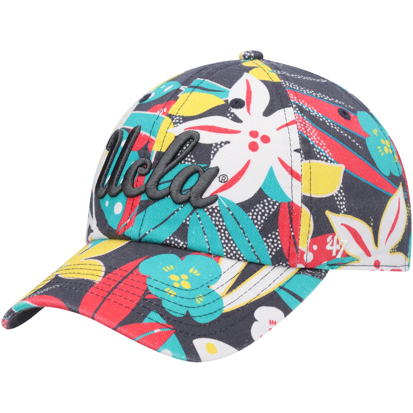 Women's '47 Charcoal UCLA Bruins Plumeria Clean Up Adjustable Hat