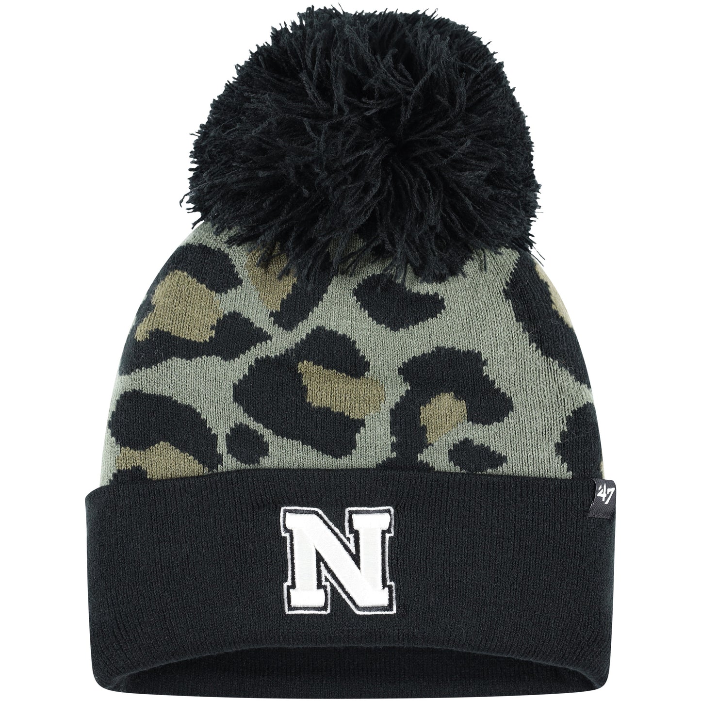 Women's '47 Hunter Green Nebraska Huskers Bagheera Cuffed Knit Hat with Pom