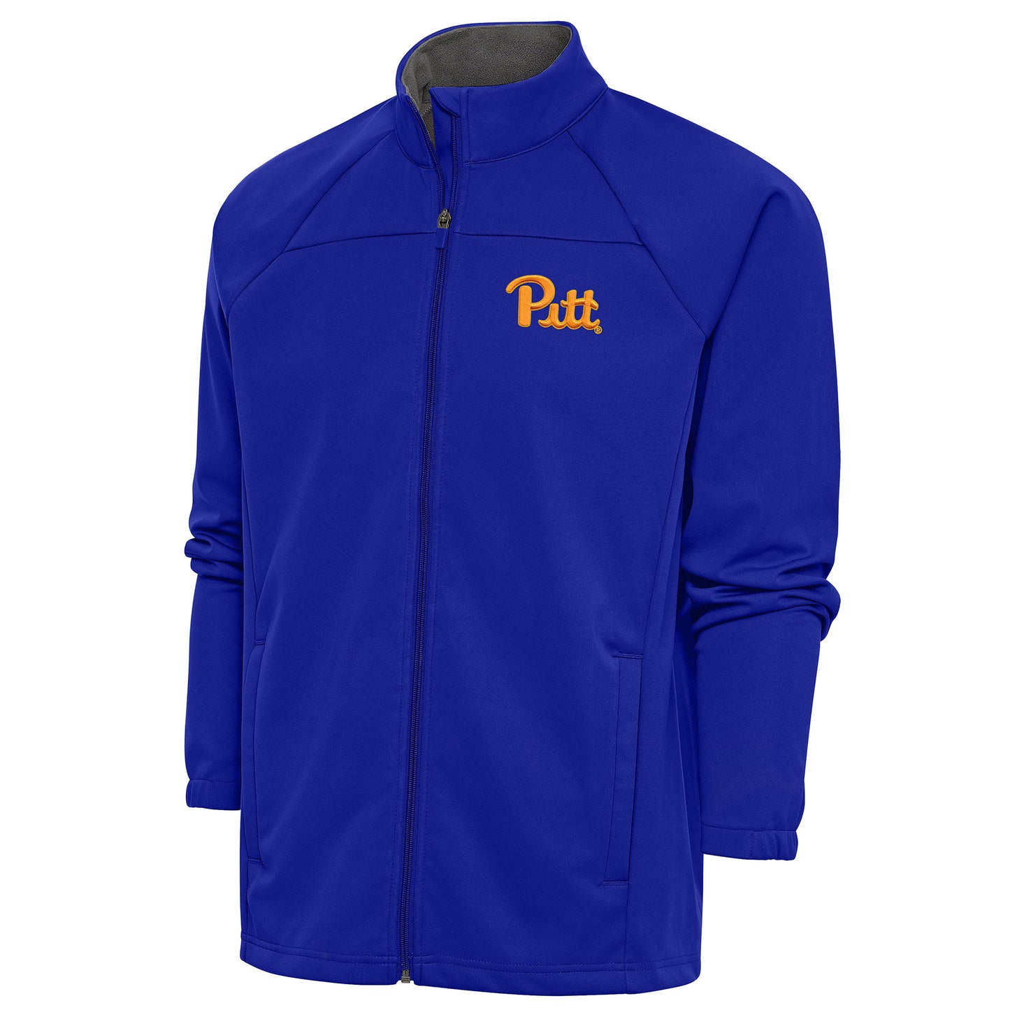 Men's Antigua Royal Pitt Panthers Links Full-Zip Golf Jacket