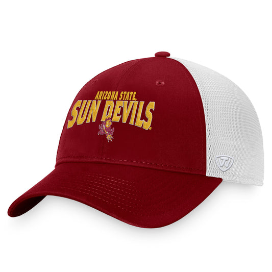 Men's Top of the World Maroon Arizona State Sun Devils Breakout Trucker Snapback Hat