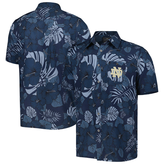 Men's Colosseum Navy Notre Dame Fighting Irish The Dude Camp Button-Up Shirt