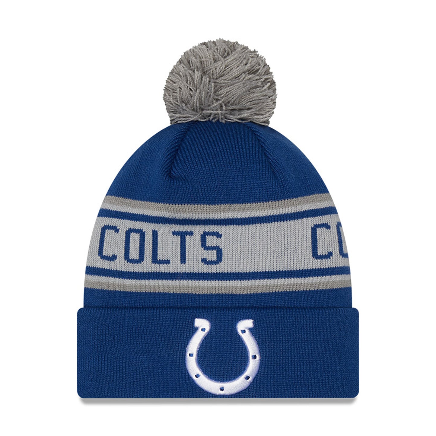 Preschool New Era Royal Indianapolis Colts Repeat Cuffed Knit Hat with Pom