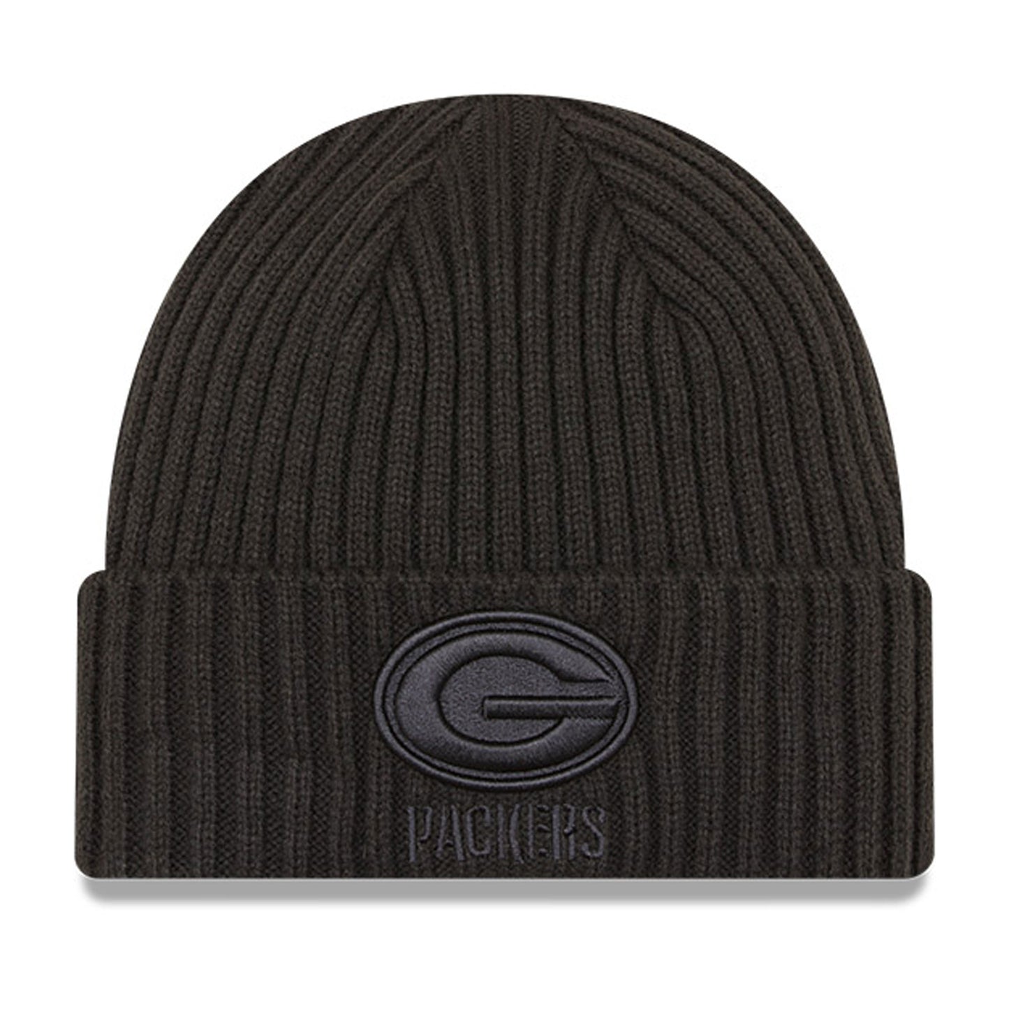 Youth New Era Graphite Green Bay Packers Core Classic Cuffed Knit Hat