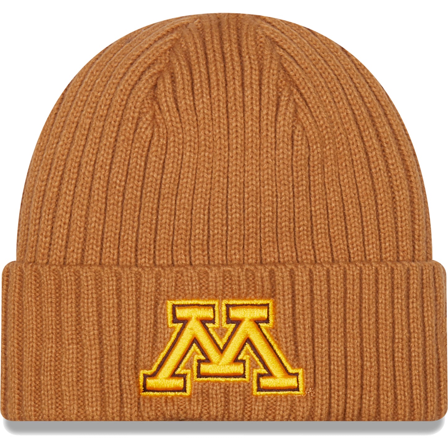 Men's New Era Light Brown Minnesota Golden Gophers Core Classic Cuffed Knit Hat