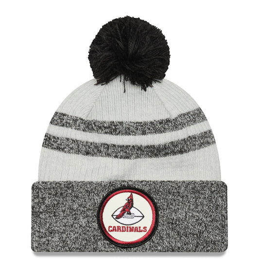 Men's New Era Black Arizona Cardinals 2022 Sideline Historic Cuffed Pom Knit Hat