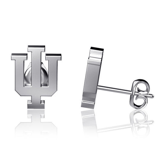 Dayna Designs Indiana Hoosiers Team Logo Silver Post Earrings