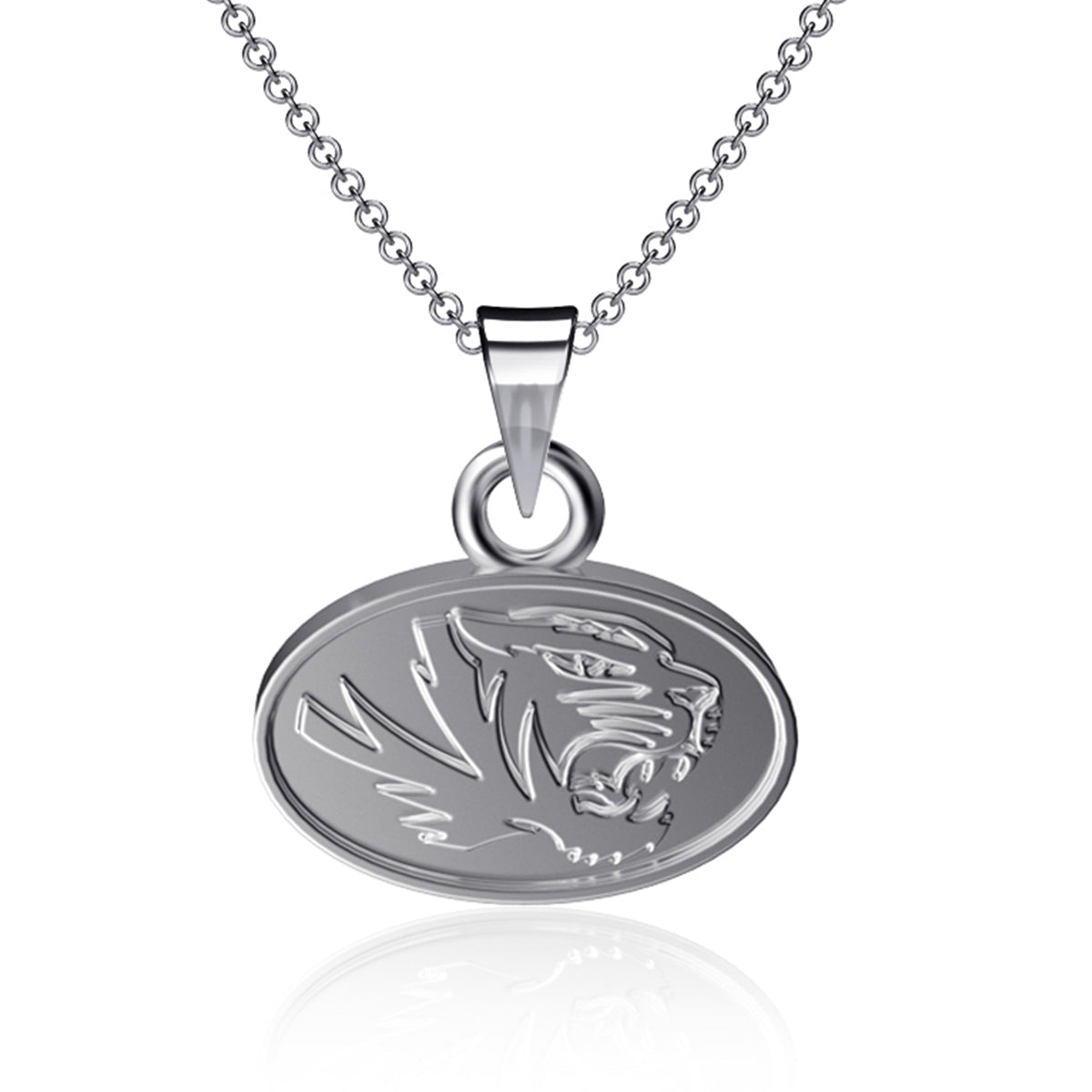 Dayna Designs Missouri Tigers Silver Small Pendant Necklace