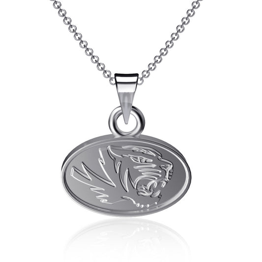 Dayna Designs Missouri Tigers Silver Small Pendant Necklace