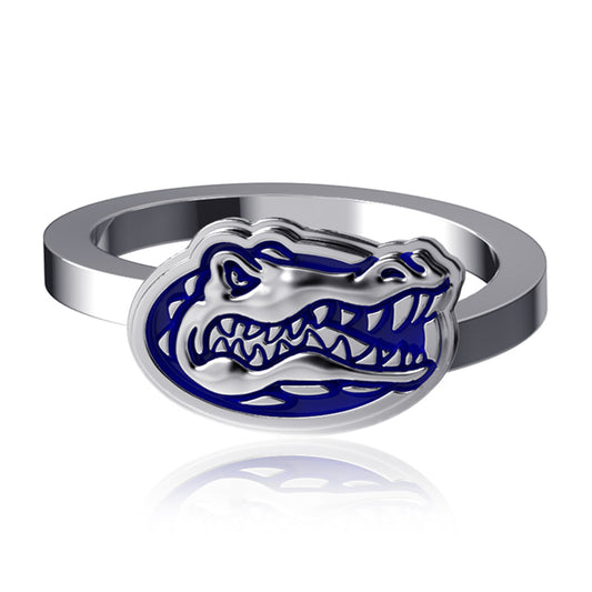 Dayna Designs Florida Gators Bypass Enamel Silver Ring