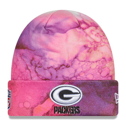 Men's New Era Pink Green Bay Packers 2022 NFL Crucial Catch  Knit Hat