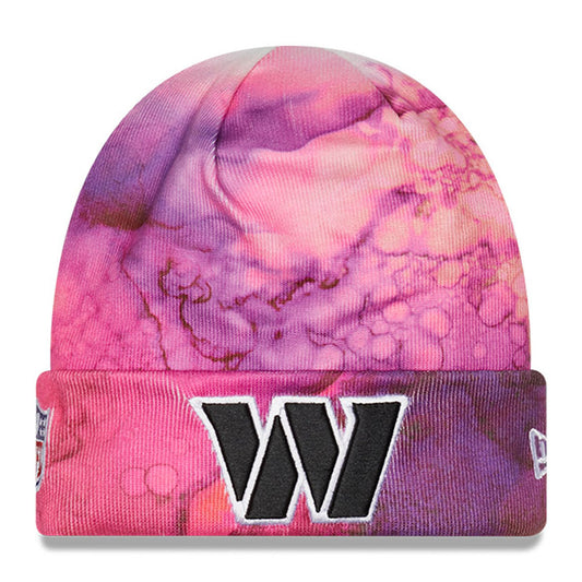 Youth New Era Pink Washington Commanders 2022 NFL Crucial Catch Knit Hat