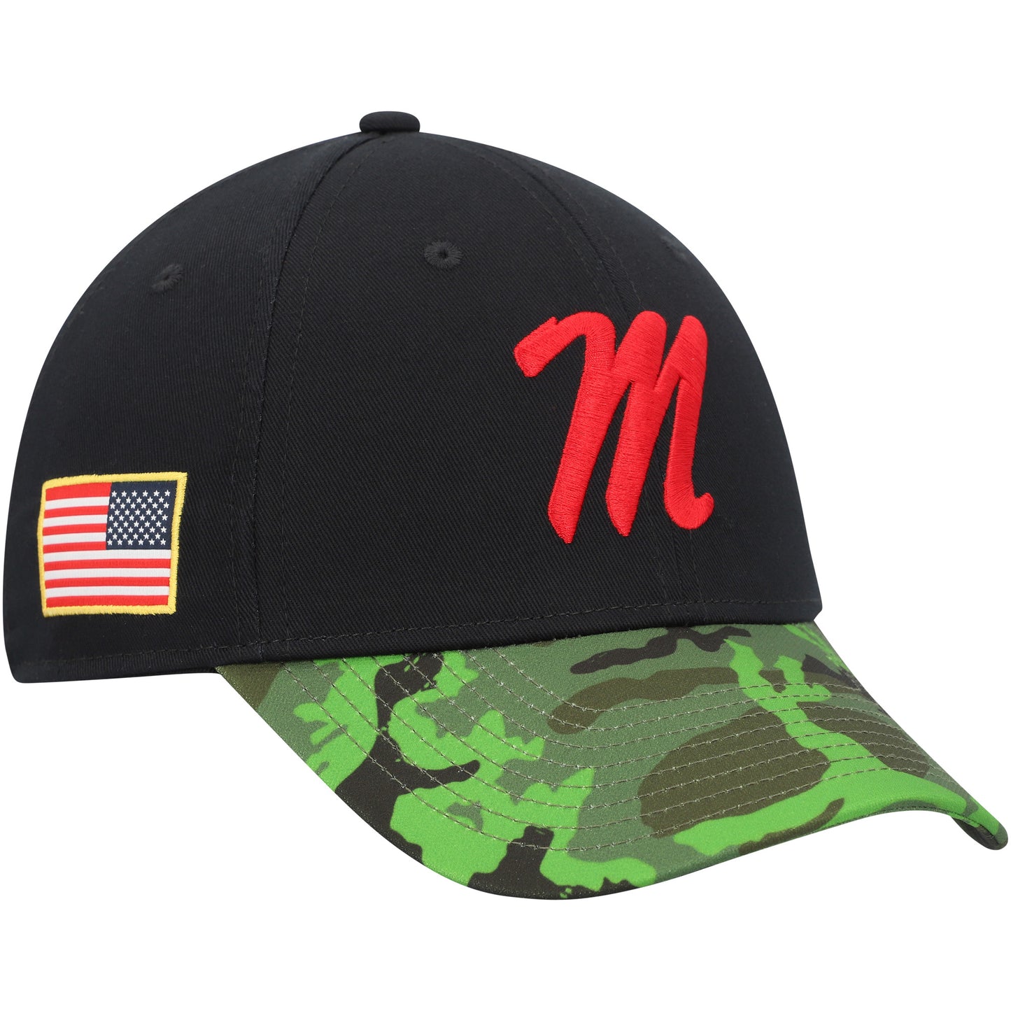 Men's Nike Black/Camo Ole Miss Rebels Veterans Day 2Tone Legacy91 Adjustable Hat