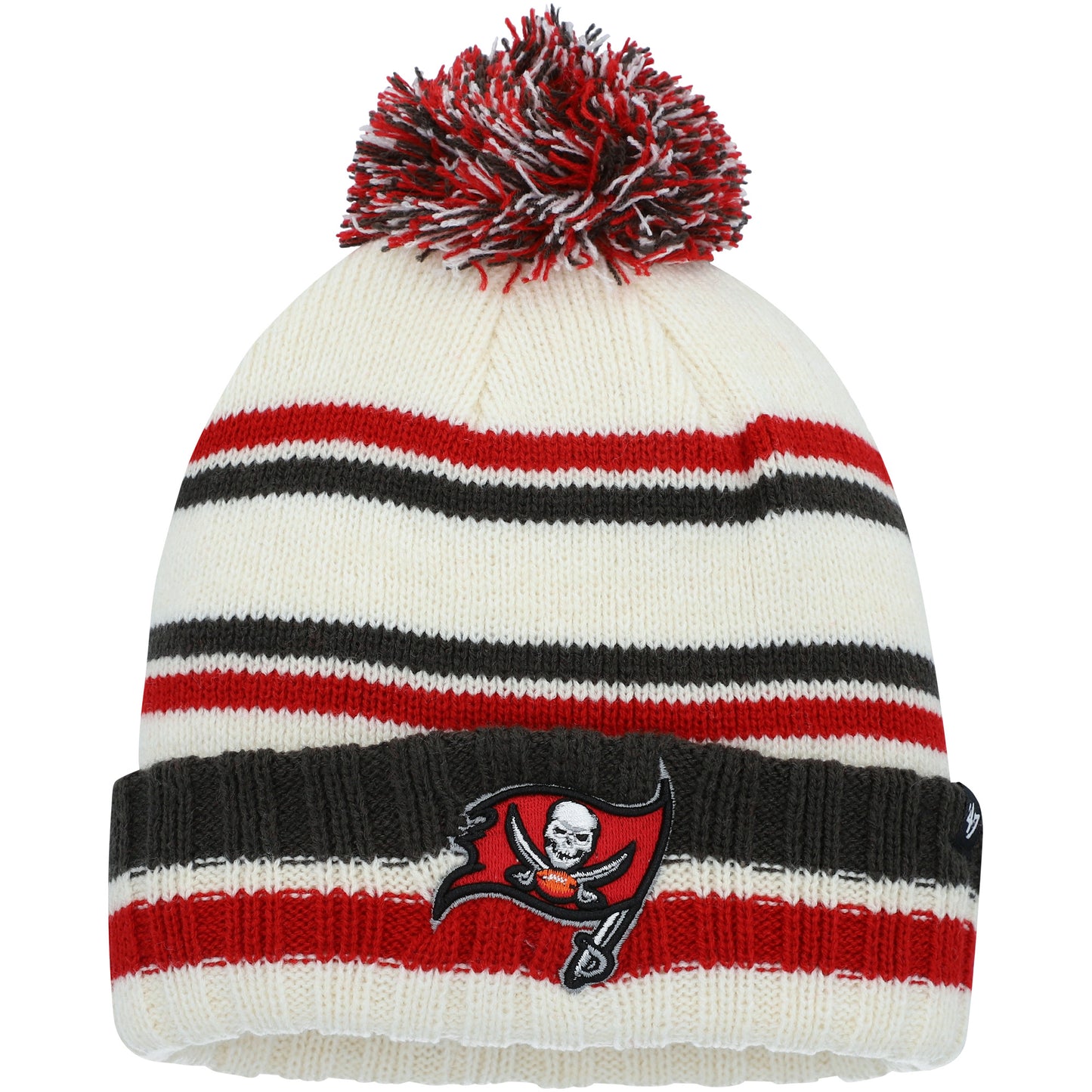 Youth '47 Cream Tampa Bay Buccaneers Driftway Cuffed Knit with Pom