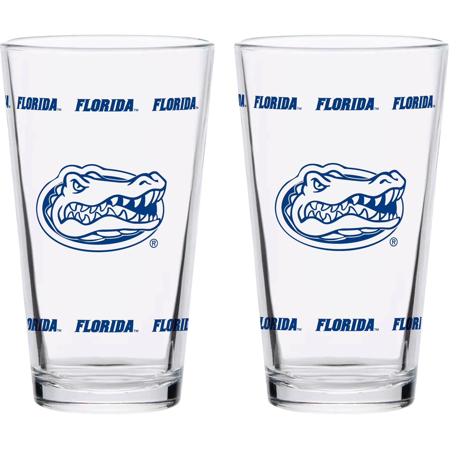 Florida Gators Two-Pack Knockout 16oz. Pint Glass Set