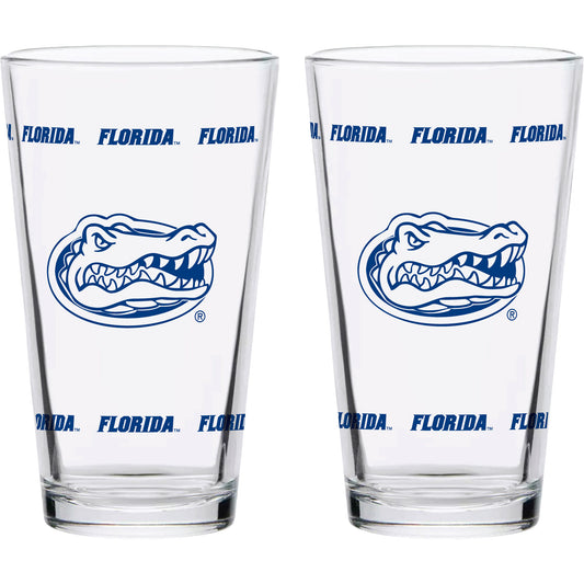 Florida Gators Two-Pack Knockout 16oz. Pint Glass Set