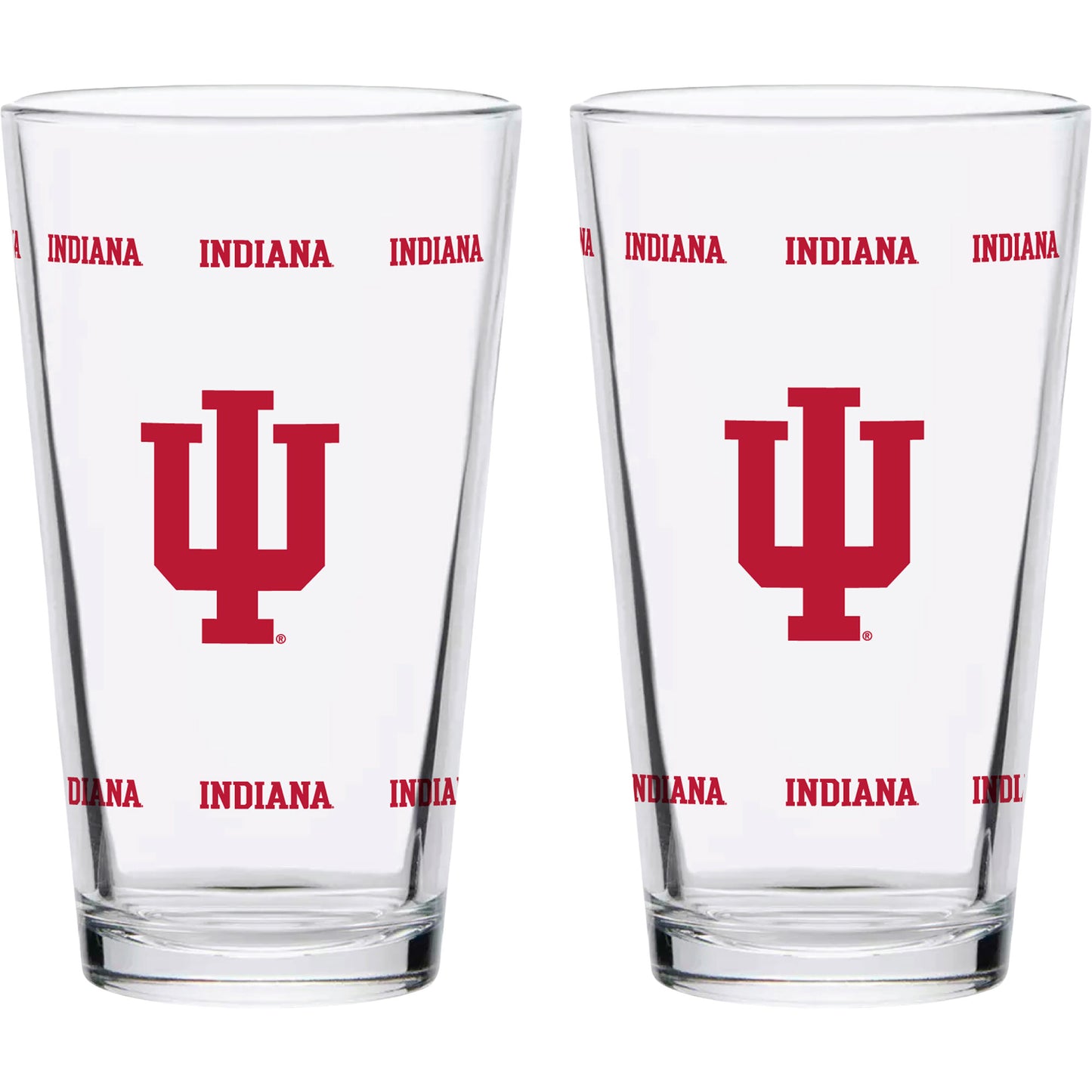 Indiana Hoosiers Two-Pack Knockout 16oz. Pint Glass Set