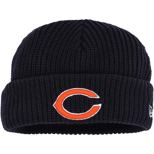 Men's New Era Navy Chicago Bears Fisherman Skully Cuffed Knit Hat