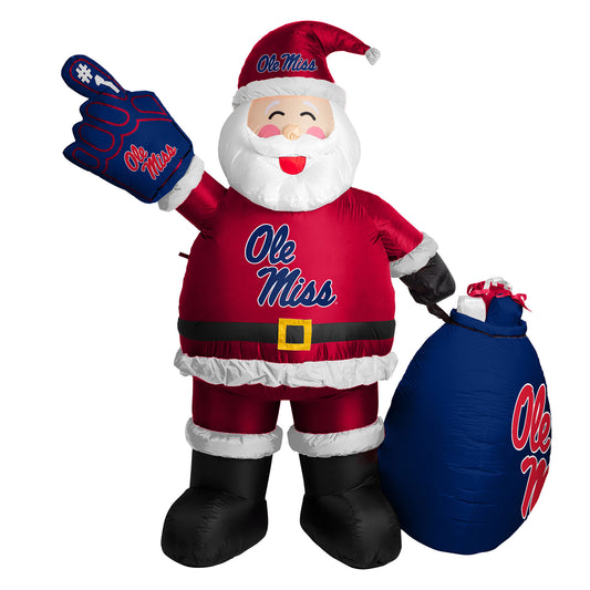 Ole Miss Rebels 7' Inflatable Santa