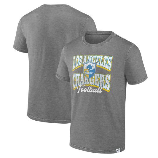 Men's Fanatics Heather Charcoal Los Angeles Chargers Force Out T-Shirt