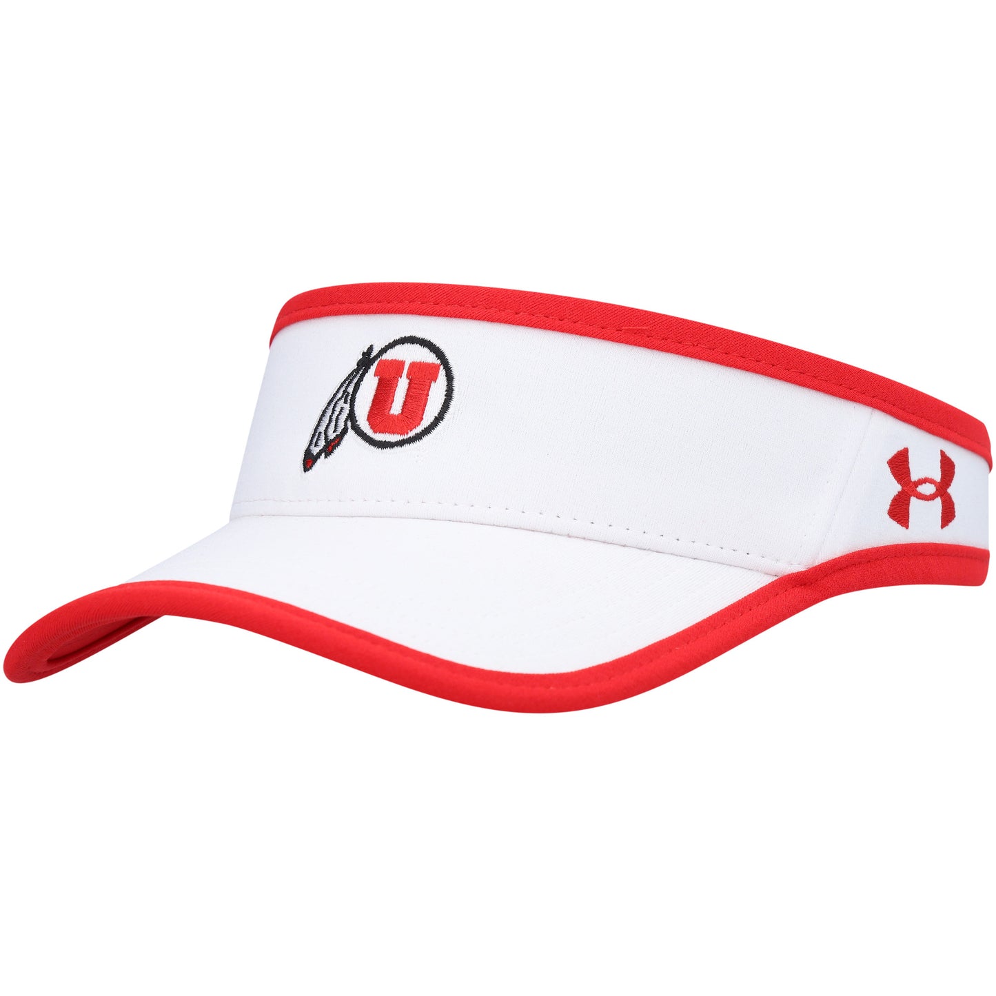 Men's Under Armour White Utah Utes Performance Adjustable Visor