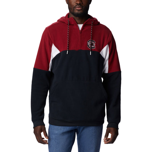 Men's Columbia Black South Carolina Gamecocks Lodge Quarter-Zip Hoodie