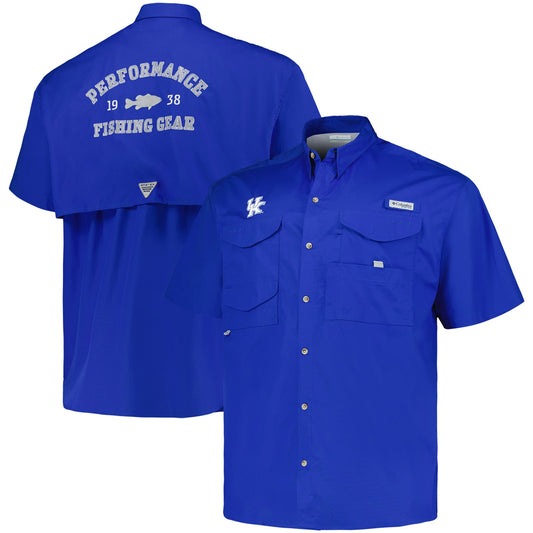 Men's Columbia Royal Kentucky Wildcats Big & Tall Bonehead Button-Up Shirt
