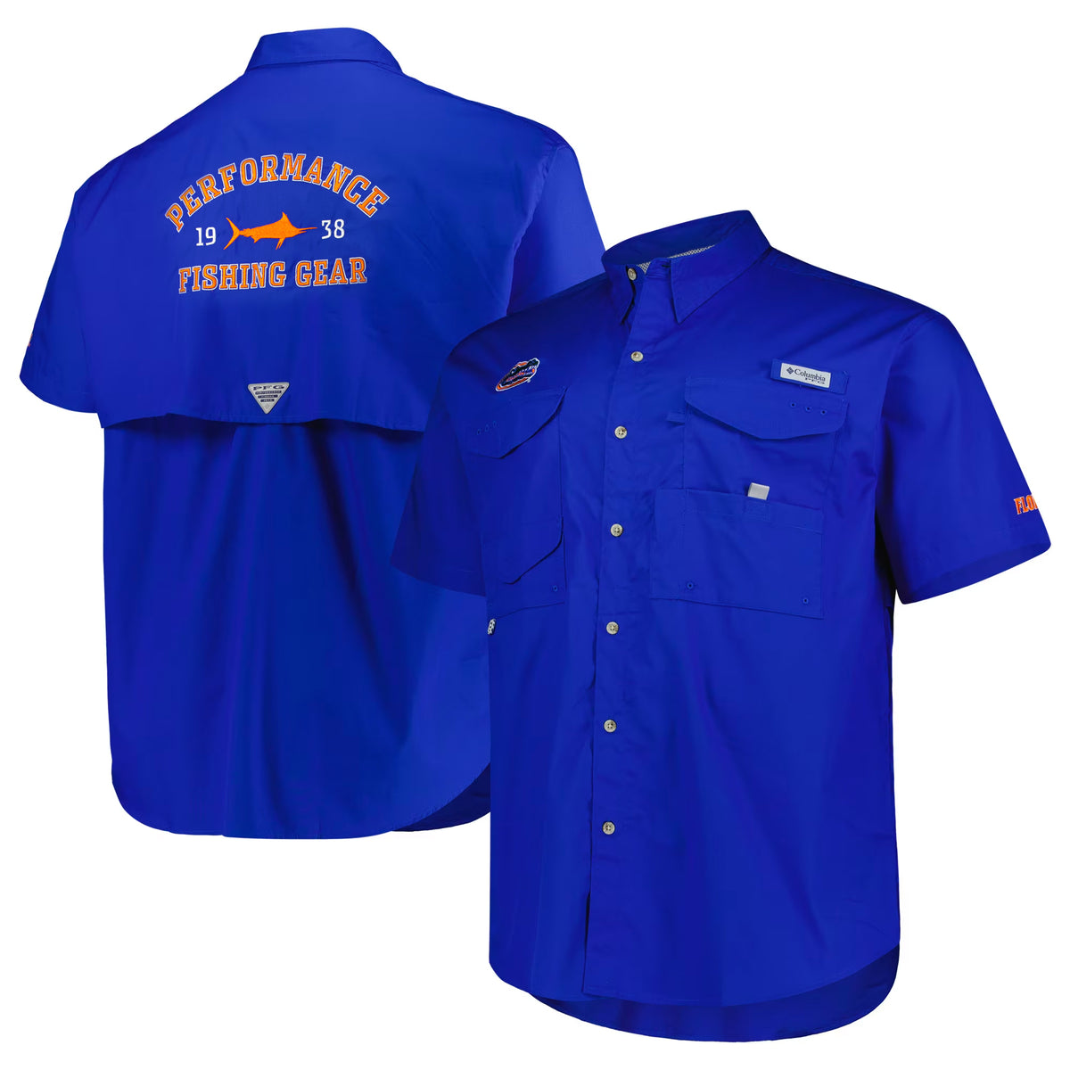 Men's Columbia Royal Florida Gators Big & Tall Bonehead Button-Up Shirt