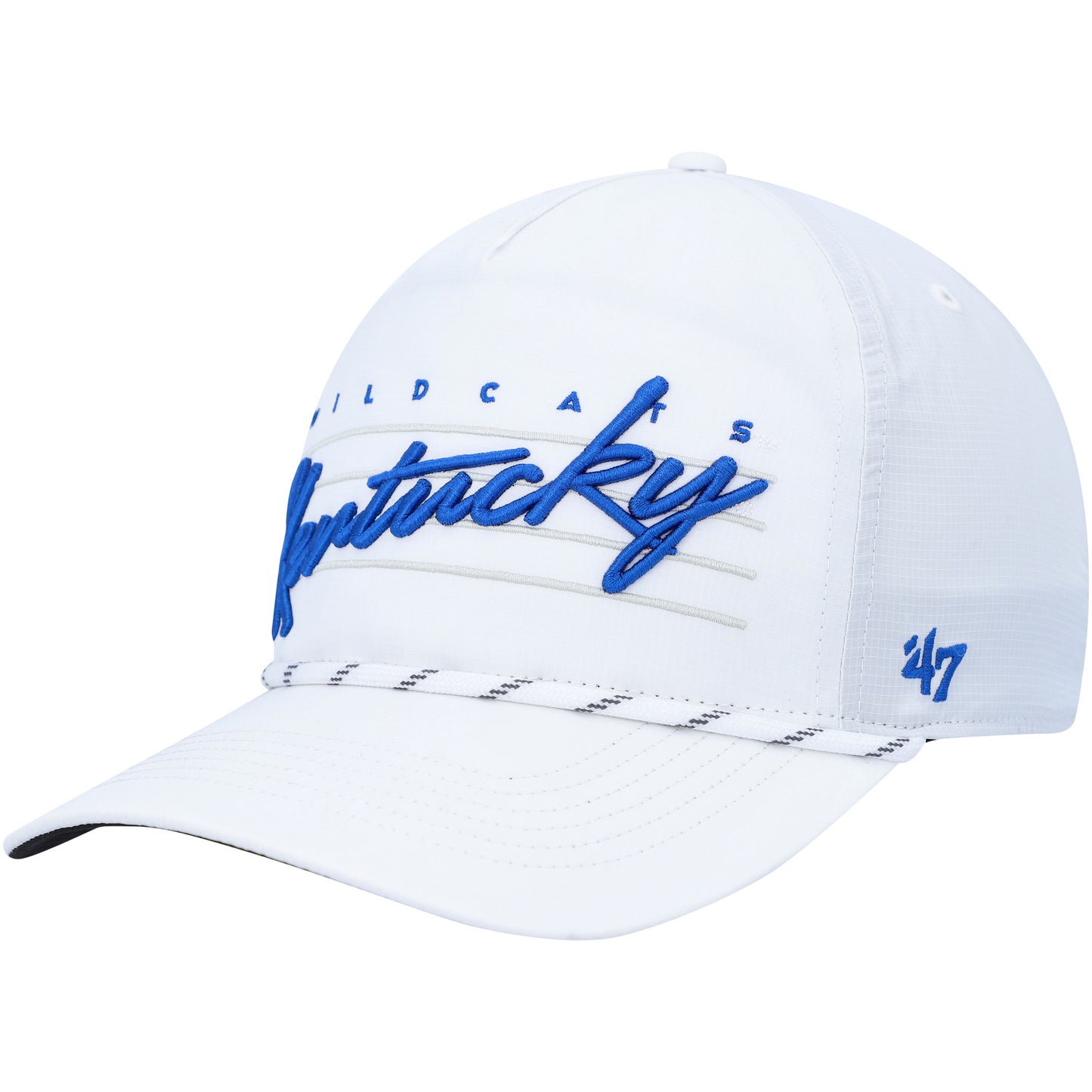 Men's '47  White Kentucky Wildcats Downburst Hitch Trucker Adjustable Hat