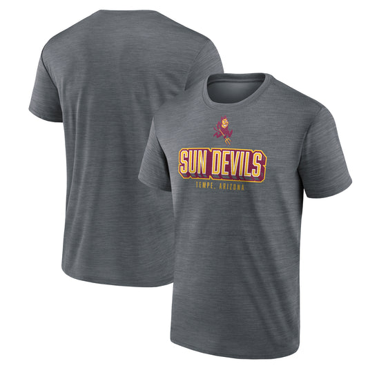 Men's Fanatics Heather Gray Arizona State Sun Devils Mascot Depth T-Shirt